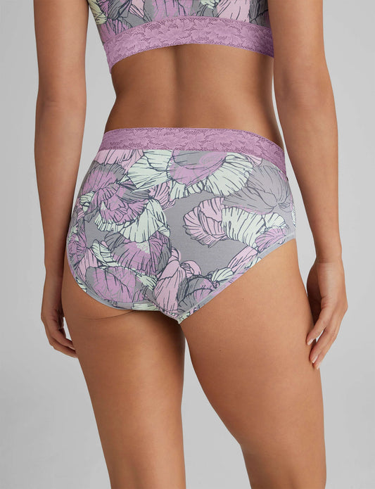 Women's Second Skin High Rise Brief, Lace Waist